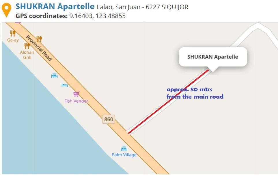 Shukran Apartelle 시퀴조르 외부 사진